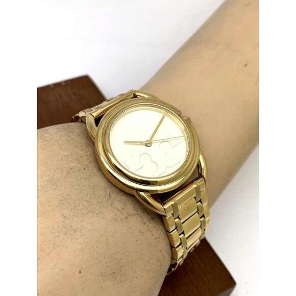 Tory Burch Women's Watch TBW7220 Miller Quartz Cream Dial Gold Stainless Steel - Picture 5 of 13